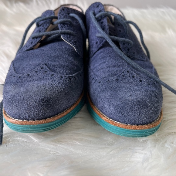 Cole Haan Shoes Suede Lace Up Lunagard Womens Size 6B - Picture 3 of 7